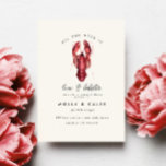 Love and Lobster Seafood Ocean Rehearsal Dinner Kaart<br><div class="desc">Love and Lobster Seafood Ocean Rehearsal Dinner Invitation</div>