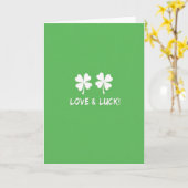 Love And Luck Shamrock Kaart (Gele Bloem)