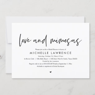 Love and Mimosas, Modern Casual Vrijgezellenfeest Kaart