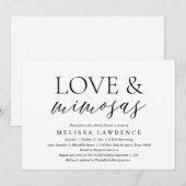 Love and Mimosas, Modern Vrijgezellenfeest Party I Kaart (Voorkant / Achterkant)