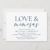 Love and Mimosas, Modern Vrijgezellenfeest Party Kaart (Voorkant)