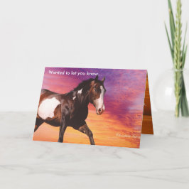 Love and Miss you Horse Wenskaart Kaart