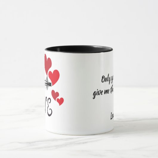 Love and Monument Personalized Mug Mok (Midden)