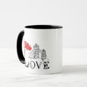 Love and Monument Personalized Mug Mok (Voorkant links)
