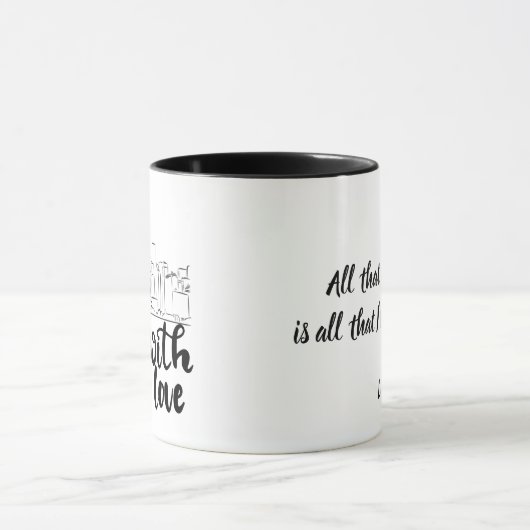 Love and Monument Personalized Mug Mok (Midden)
