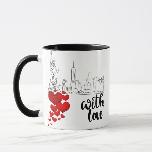 Love and Monument Personalized Mug Mok (Links)