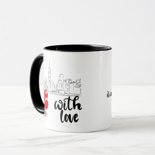 Love and Monument Personalized Mug Mok (Voorkant links)