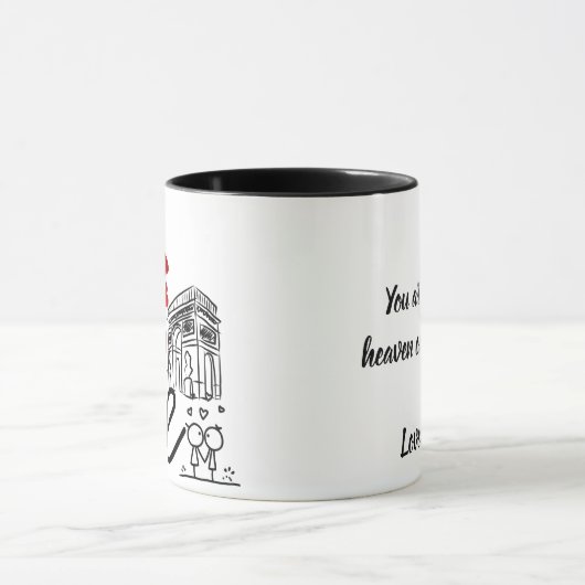 Love and Monument Personalized Mug Mok (Midden)