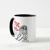 Love and Monument Personalized Mug Mok (Voorkant links)