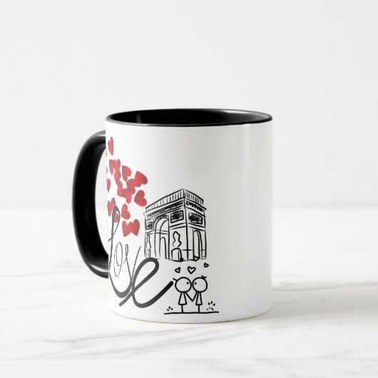 Love and Monument Personalized Mug Mok (Voorkant links)