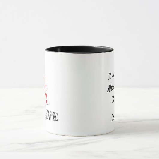 Love and Monument Personalized Mug Mok (Midden)
