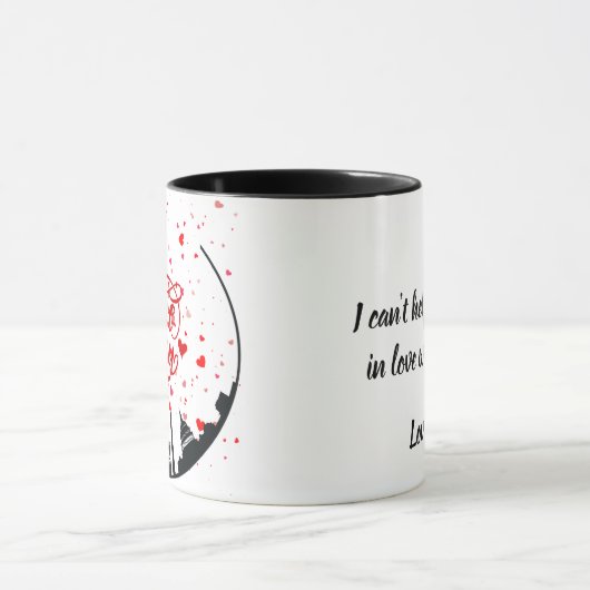Love and Monument Personalized Mug Mok (Midden)