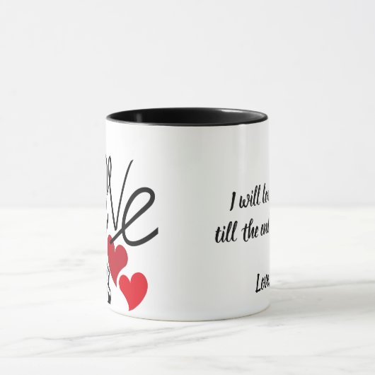 Love and Monument Personalized Mug Mok (Midden)