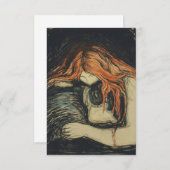 Love and Pain (The Vampire) (door Edvard Munch) (Voorkant / Achterkant)
