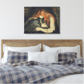 Love and Pain (The Vampire) (door Edvard Munch) Canvas Afdruk (Insitu (Slaapkamer))
