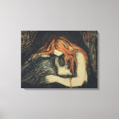 Love and Pain (The Vampire) (door Edvard Munch) Canvas Afdruk (Voorkant)