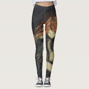 Love and Pain (The Vampire) (door Edvard Munch) Leggings