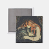 Love and Pain (The Vampire) (door Edvard Munch) Magneet (Voorkant / Achterkant)