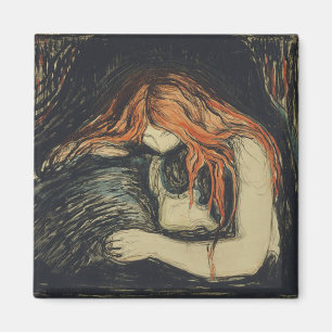 Love and Pain (The Vampire) (door Edvard Munch) Magneet