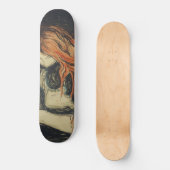 Love and Pain (The Vampire) (door Edvard Munch) Persoonlijk Skateboard (Voorkant)