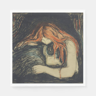 Love and Pain (The Vampire) (door Edvard Munch) Servet