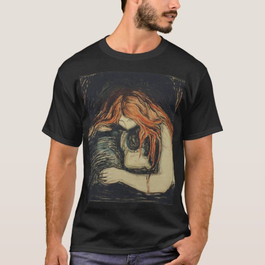 Love and Pain (The Vampire) (door Edvard Munch) T-shirt (Voorkant)