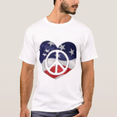 Love and Peace American Style T-shirt (Voorkant)