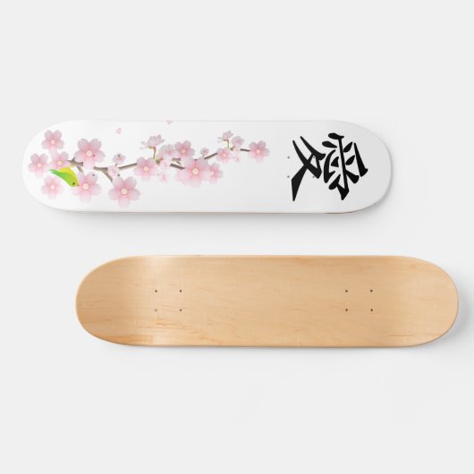 Love and Peace Japans Sakura Skateboard (Horizontaal)