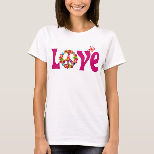 Love and Peace Long Sleeved T-shirt (Voorkant)