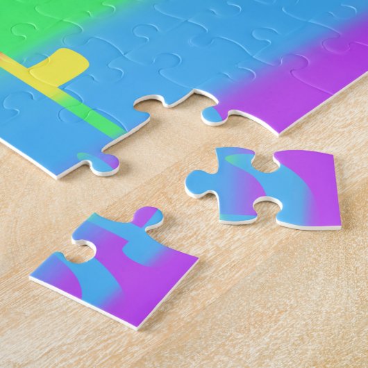 Love and Peace Rainbow Letters Puzzles Legpuzzel (Zijkant)