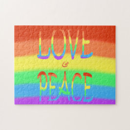 Love and Peace Rainbow Letters Puzzles Legpuzzel