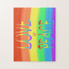 Love and Peace Rainbow Letters Puzzles Legpuzzel