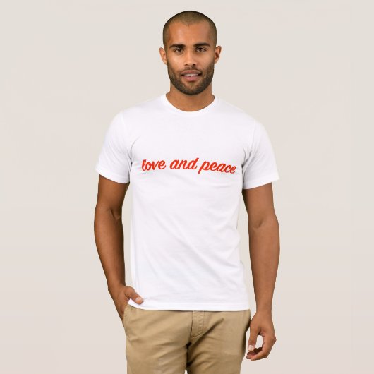 love and peace t-shirt (Voorkant volledig)
