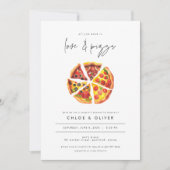 Love and Pizza Couples Shower Invite Verloving Kaart