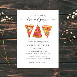 Love and Pizza Rehearsal Dinner Kaart<br><div class="desc">Love and Pizza Rehearsal Dinner Invitation - perfect voor casual leuke repetities</div>