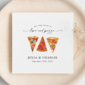 Love and Pizza Rehearsal Dinner Paper Napkin Servet
