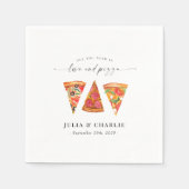 Love and Pizza Rehearsal Dinner Paper Napkin Servet (Voorkant)