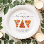 Love and Pizza Rehearsal Dinner Papieren Bordje<br><div class="desc">Borden voor Love and Pizza Rehearsal Dinner Paper</div>