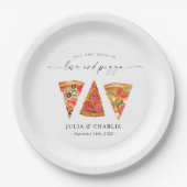 Love and Pizza Rehearsal Dinner Papieren Bordje (Voorkant)