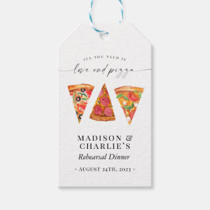 "Love and Pizza" repetitie Cadeaulabel