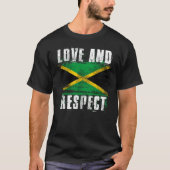 Love and Respect Jamaica    FlagJamaican Pride T T-shirt (Voorkant)