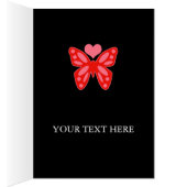 Love and Rozen Blackboard Style Kaart (Binnen (Rechts))