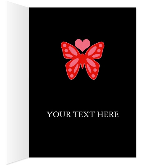 Love and Rozen Blackboard Style Kaart (Binnen (Rechts))