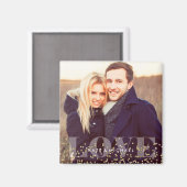 Love and Sparkles Modern Monogram Photo Magneet (Voorkant / Achterkant)