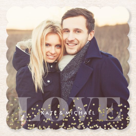 Love and Sparkles Photo Kartonnen Onderzetters (Voorkant)