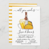 Love and Tacos Beer Fiesta Engagement Party Kaart (Voorkant / Achterkant)