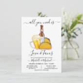 Love and Tacos Beer Fiesta Engagement Party Kaart (Staand voorkant)