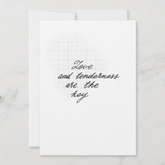 Love and tenderness quote card kaart