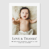 Love and Thanks Baby Photo Birth announcement (Voorkant)