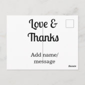 Love and thanks business name text message briefkaart (Achterkant)